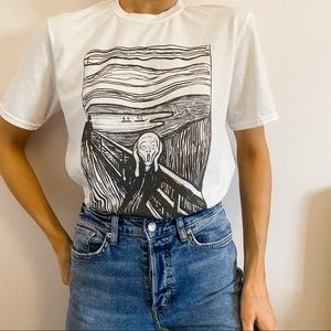The Scream Black & White Art Graphic T-Shirt